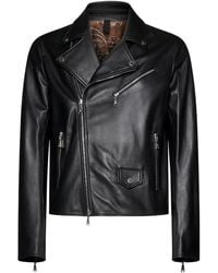 Tagliatore - Asymmetrical-Zip Leather Jacket - Lyst