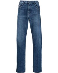 Versace - Halbhohe Straight-Leg-Jeans - Lyst