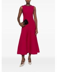Roland Mouret - Crystal-Embellished Flared Midi Dress - Lyst