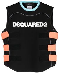 DSquared² - Logo-print Sleeveless Vest - Lyst