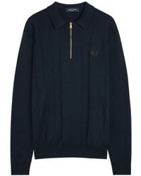 Fred Perry - Gebreide Trui Met Tonale Streep - Lyst