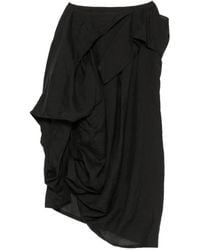 Yohji Yamamoto - Asymmetric Draped Skirt - Lyst