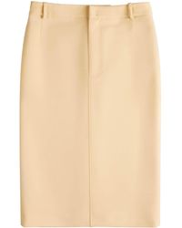 Tod's - High-waisted Cotton Midi Skirt - Lyst