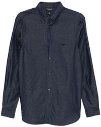 Emporio Armani - Denim Cotton Shirt - Lyst
