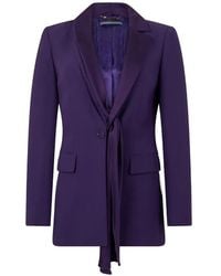 Alberta Ferretti - Blazer Con Botones Y Detalle De Pañuelo - Lyst