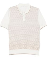 Panicale - Geometric-Pattern Polo Shirt - Lyst
