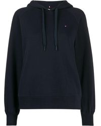 Tommy Hilfiger Hoodie Met Geborduurd Logo - Blauw