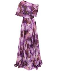 Amsale - Printed Slouch Dress - Lyst