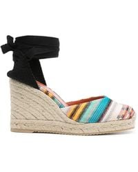 Missoni - 90 Mm Gestreepte Espadrilles - Lyst