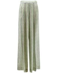 BYE Firenze - Striped Pleated Palazzo Pants - Lyst