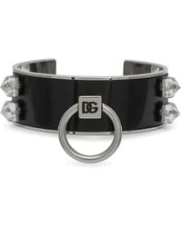 Dolce & Gabbana - Bracelet Torque En Cuir - Lyst