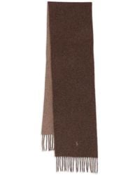 Polo Ralph Lauren - Fringed Logo-Embroidered Scarf - Lyst