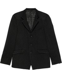 KARL LAGERFELD - Monogram-Pattern Notched-Lapel Blazer - Lyst