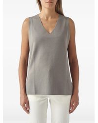 Gran Sasso - V-Neck Knitted Top - Lyst