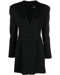 Del Core - Plunging V-Neck Fitted Minidress - Lyst