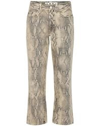 AMO - Billie Snakeskin-Print Jeans - Lyst