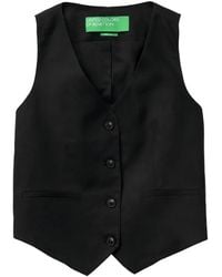 Benetton - Chaleco Con Botones - Lyst