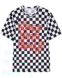 Comme des Garçons - T-Shirt Mit Schachbrettmuster - Lyst