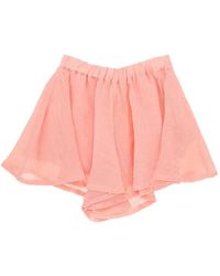 120% Lino - Elasticated Flared Shorts - Lyst