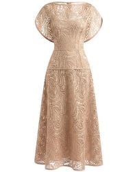 Gemy Maalouf - Flutter Sleeve Midi Dress - Lyst