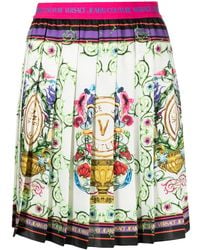 Versace Jeans Couture - V-Emblem Garden Miniskirt - Lyst