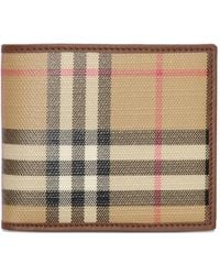 Burberry - Check Bi-Fold Wallet - Lyst