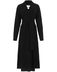 Jil Sander - Belted V-Neck Cashmere Coat - Lyst