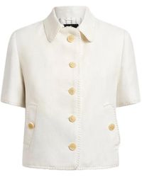 Etro - Pegaso-Buttons Short-Sleeve Cropped Jacket - Lyst