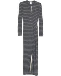 Nanushka - Dakoa Striped Button-Front Maxi Dress - Lyst