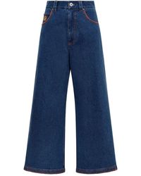 Maliparmi - Contrast-Stitch Denim Jeans - Lyst
