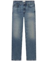 FRAME - Faded Straight-Leg Jeans - Lyst