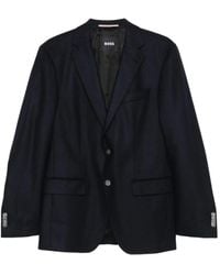 BOSS - Cappotto Monopetto - Lyst