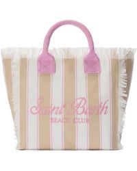 MC2 Saint Barth - Vanity Striped Fringed Tote Bag - Lyst