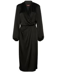 Max Mara - Flowing Envers Satin Midi Dress - Lyst