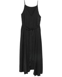 MOUTAKI - V-Neck Belted Asymmetric Midi Dress - Lyst