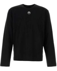 Marine Serre - Long-Sleeve Cotton T-Shirt - Lyst