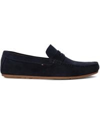 Tommy Hilfiger - Suede Penny Loafers - Lyst
