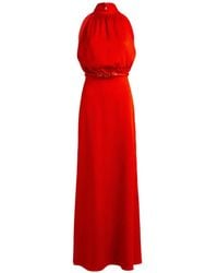Silvia Tcherassi - Damara Belted Halterneck Maxi Dress - Lyst