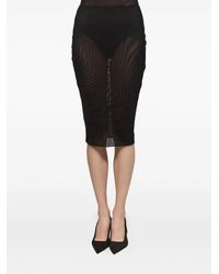 Atu Body Couture - Jupe Mi-Longue À Effet De Transparence - Lyst