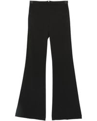 Imperial - Satin-Trim Flared Trousers - Lyst