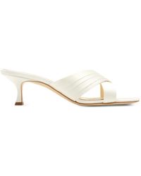 Manolo Blahnik - Vieramul Crossover-Strap Pleated Sandals - Lyst