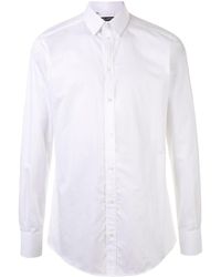 Dolce & Gabbana Baumwolle Smokinghemd aus baumwollpopeline Herren Bekleidung Hemden Business Hemden fit gold in Weiß für Herren 