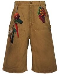 Doublet - Embroidery Frayed Shorts - Lyst