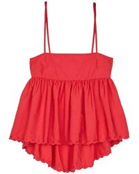 Cecilie Bahnsen - Selena Broderie-Anglaise Sleeveless Blouse - Lyst