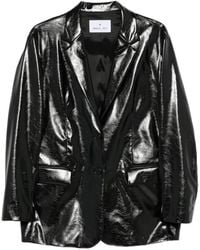 Manuel Ritz - Patent-Effect Single-Breasted Blazer - Lyst