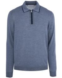 Gran Sasso - Tennis Zip-Fastening Polo Shirt - Lyst