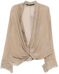 Yehuafan - Silk Long-Sleeve Shirt - Lyst