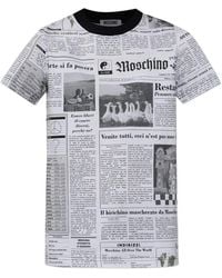Moschino - Printed Organic Cotton Jersey T-Shirt - Lyst