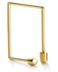 Shihara - 18Kt Twist Square 02 Gelbgoldohrring - Lyst