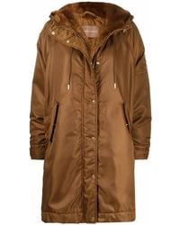 Ermanno Scervino - Embroidered-Logo Faux-Fur Lined Hooded Parka - Lyst